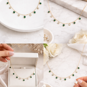 Verde Heart Charm Necklace
