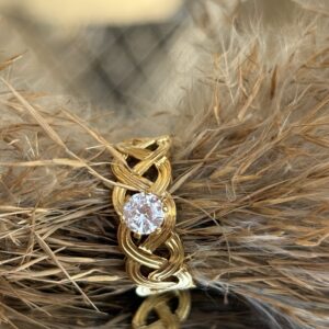 Solitaire Weave Ring