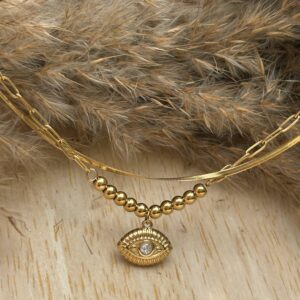 Evil Eye Bead Bracelet