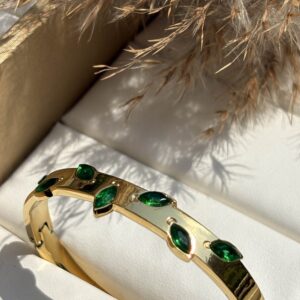 Emerald Leaf Bangle