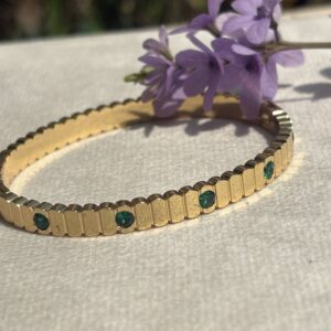 Emerald Dot Bangle