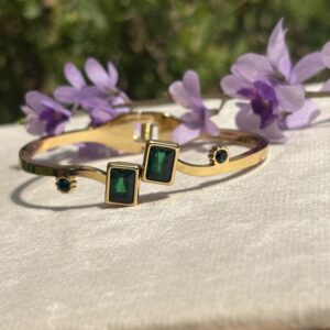 Emerald Twin Bangle
