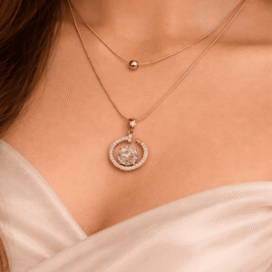 Halo Crystal Pendant Necklace