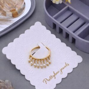Pearl Charm Halo Ring