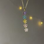 Multi Color Flower Drop Neckpiece