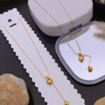 Duo Heart Drop Chain Pendant