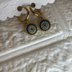 Blue Aura Hoops