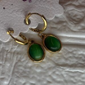 Emerald Aura Hoops