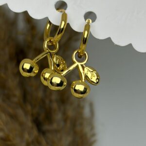 Cherry Golden Earrings