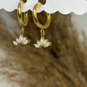 Moon Lotus Earrings