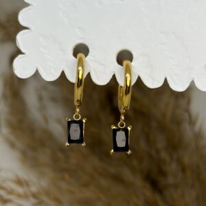Black Gem Earrings