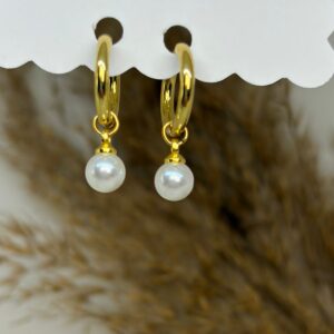 Classic Pearl Hoops