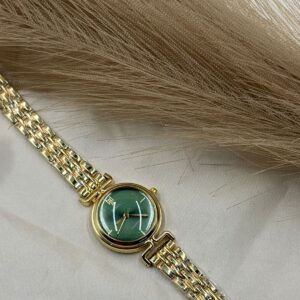 Premium Anti-Tarnish Round Green Watch