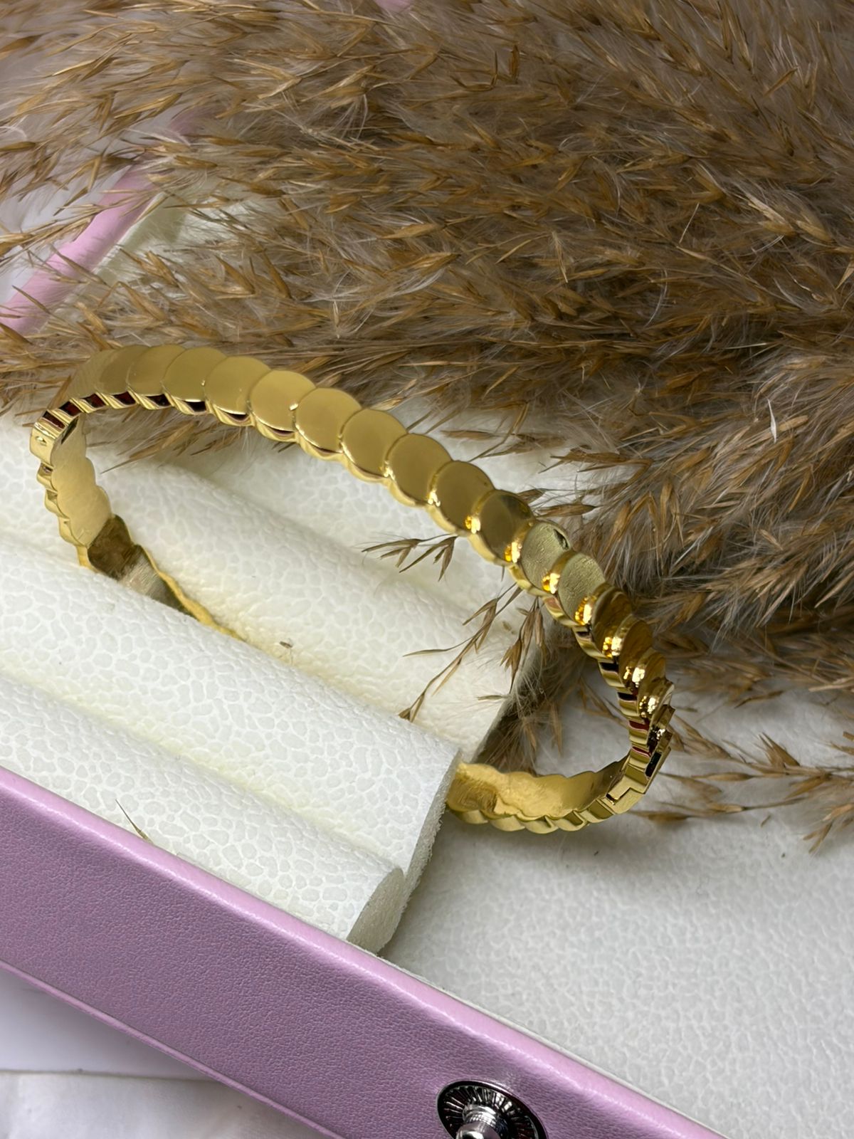 Crystal Ribbed Bangle - Image 2