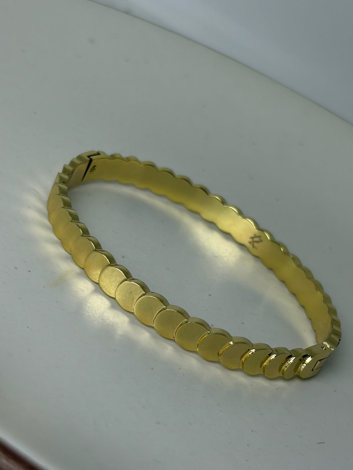 Crystal Ribbed Bangle