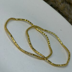 Golden Whisper Bangles (Pair of two)