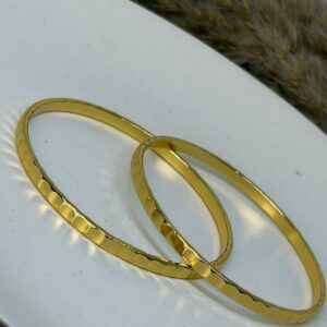 Aura Gold Bangles (Pair of two)