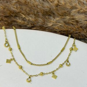 Double Charm Chain Bracelet