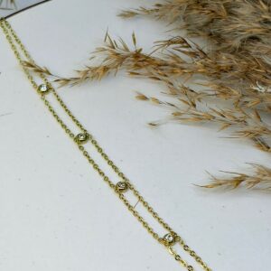 Double Chain Crystal Bracelet