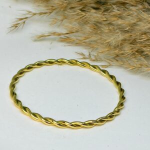 Wavy Gold Bangle