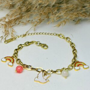 Rainbow Dove Charm Bracelet