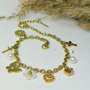 Golden Garden Charm Bracelet