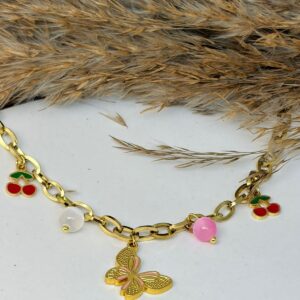 Cherry Bloom Charm Bracelet