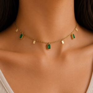 Emerald Pinterest Necklace