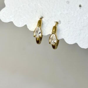 Radiance Pear Hoops