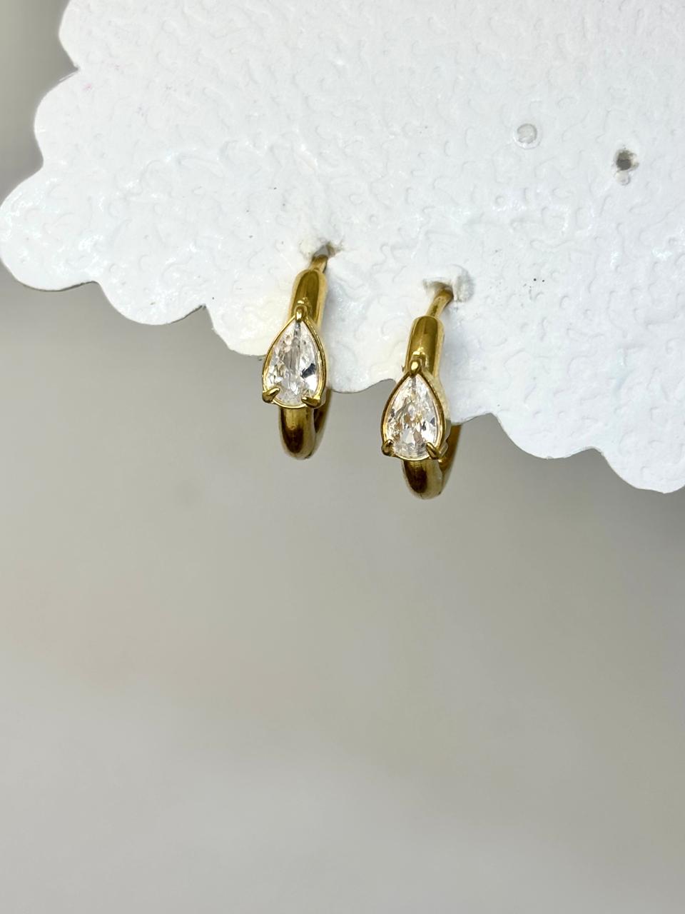 Radiance Pear Hoops