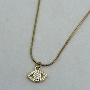 Minimal Evil Eye Chain Pendant
