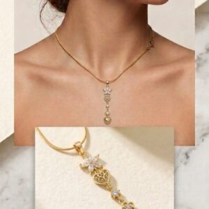 Floral V necklace