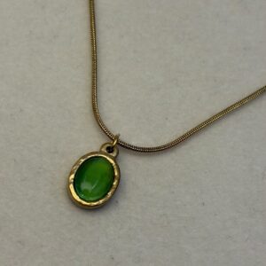 Aarohi Green Stone Chain Pendant