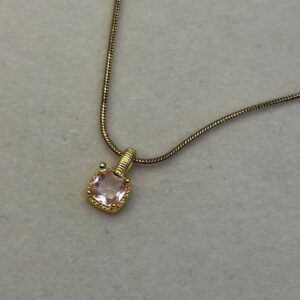 Blush Crystal Chain Pendant