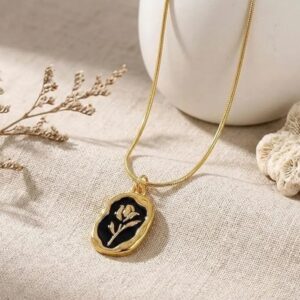 Black Rose Chain Pendant