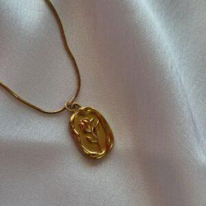 Golden Rose Pendant