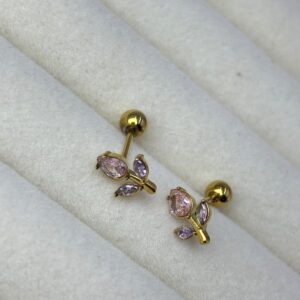 Pink Tulip Studs