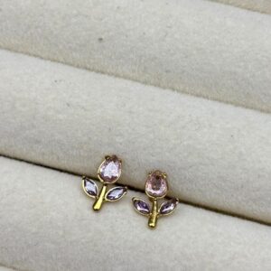 Pink Tulip Studs